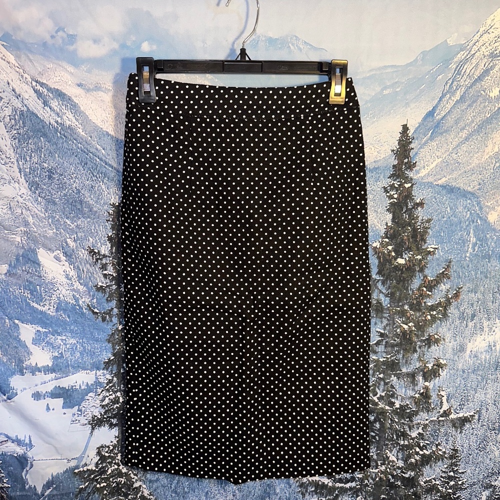 Black high waisted, polka dot pencil skirts size XS
